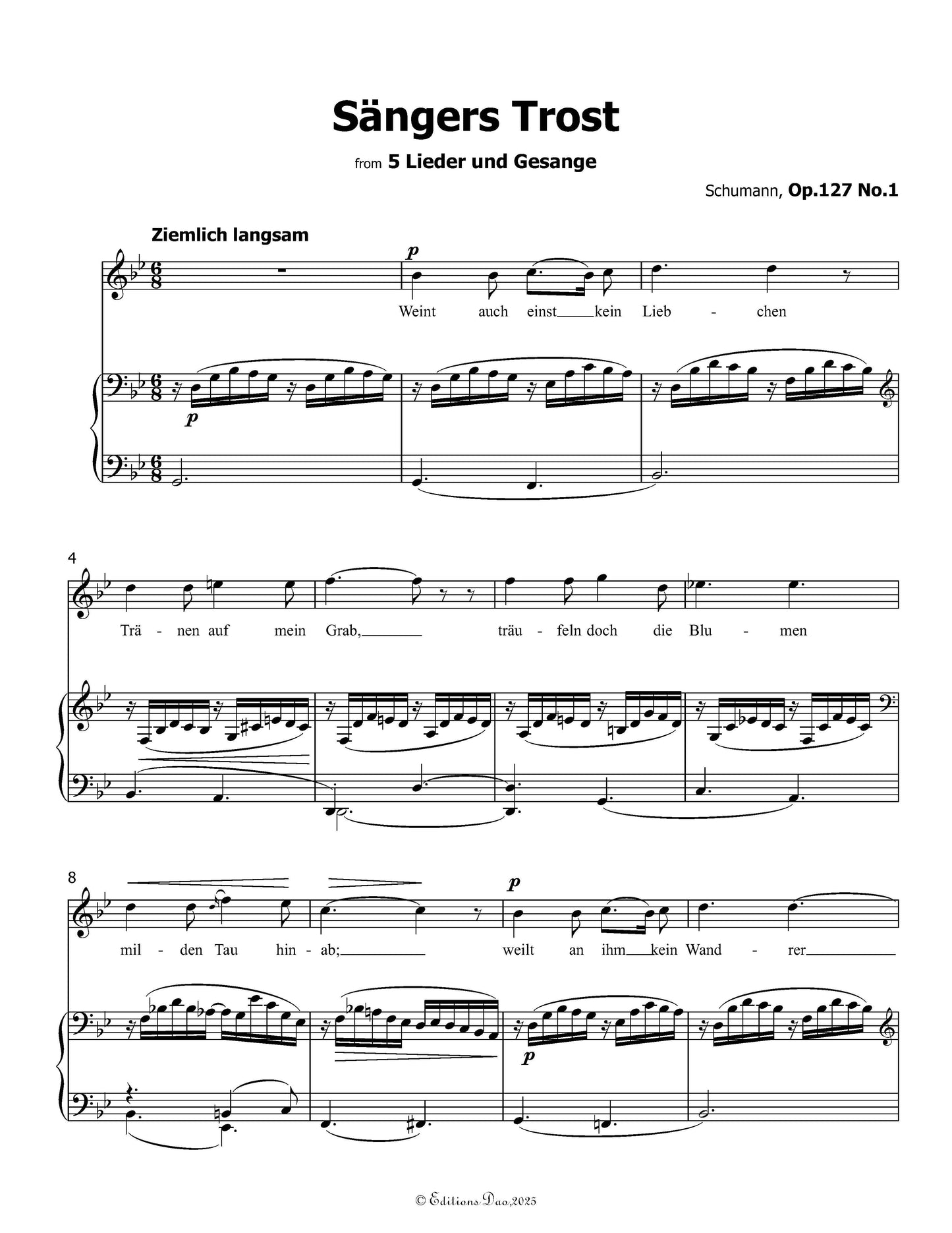 Sangers Trost, by R. Schumann