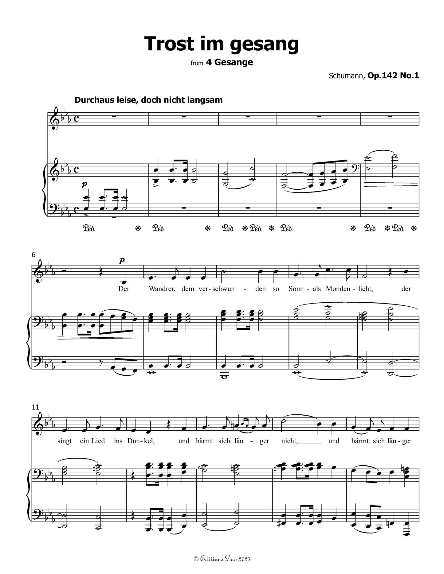 Trost im gesang, by R. Schumann