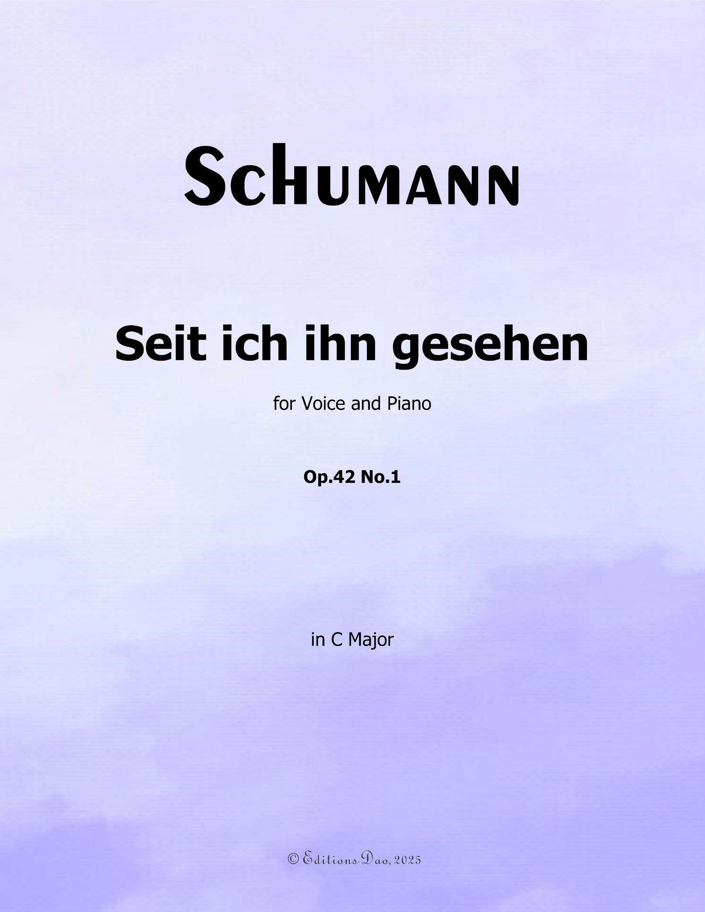Seit ich ihn gesehen, by R. Schumann