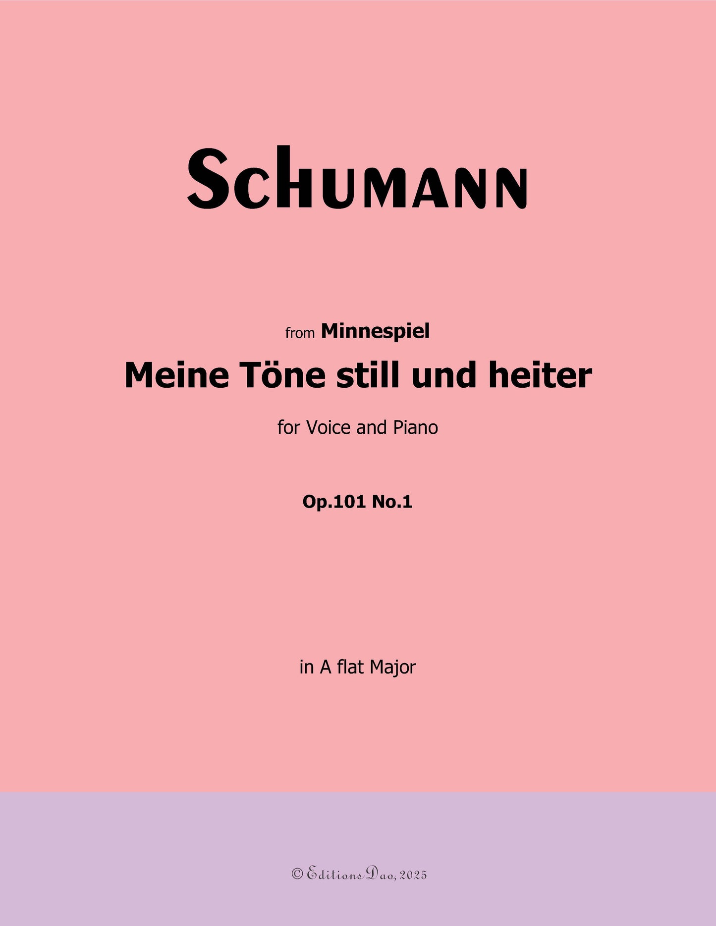 Meine Tone still und heiter, by R. Schumann