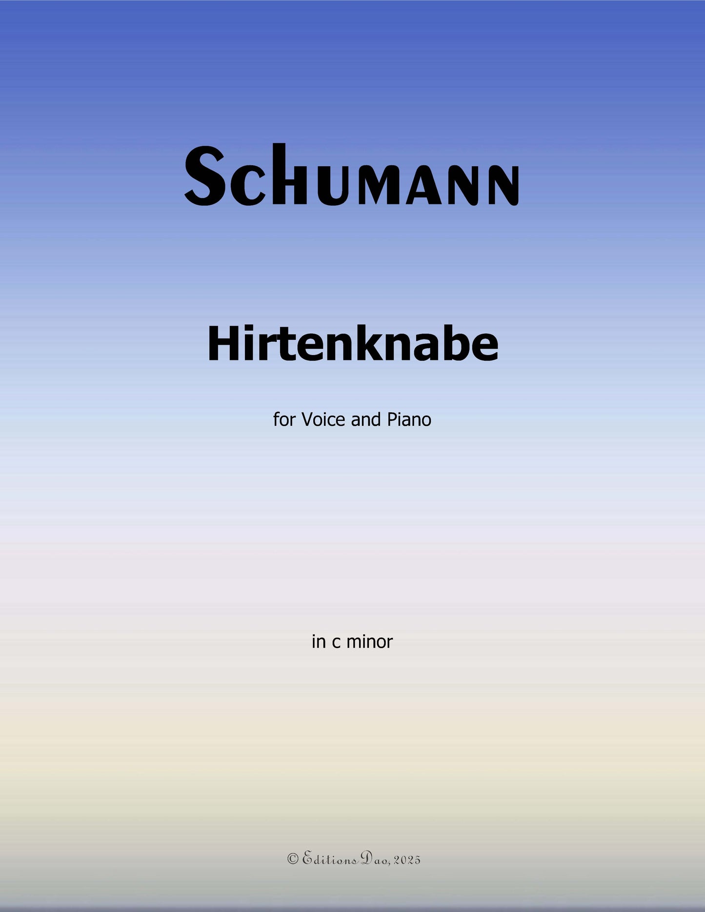 Hirtenknabe, by R. Schumann