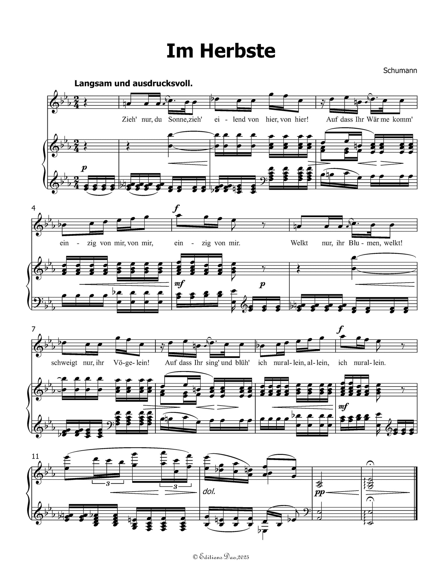 Im Herbste, by R. Schumann