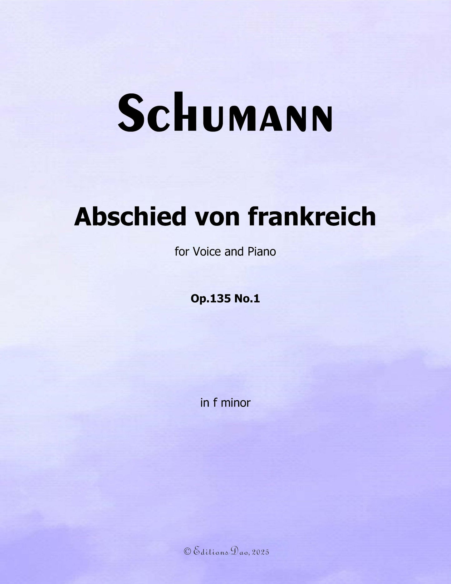 Abschied von frankreich, by R. Schumann