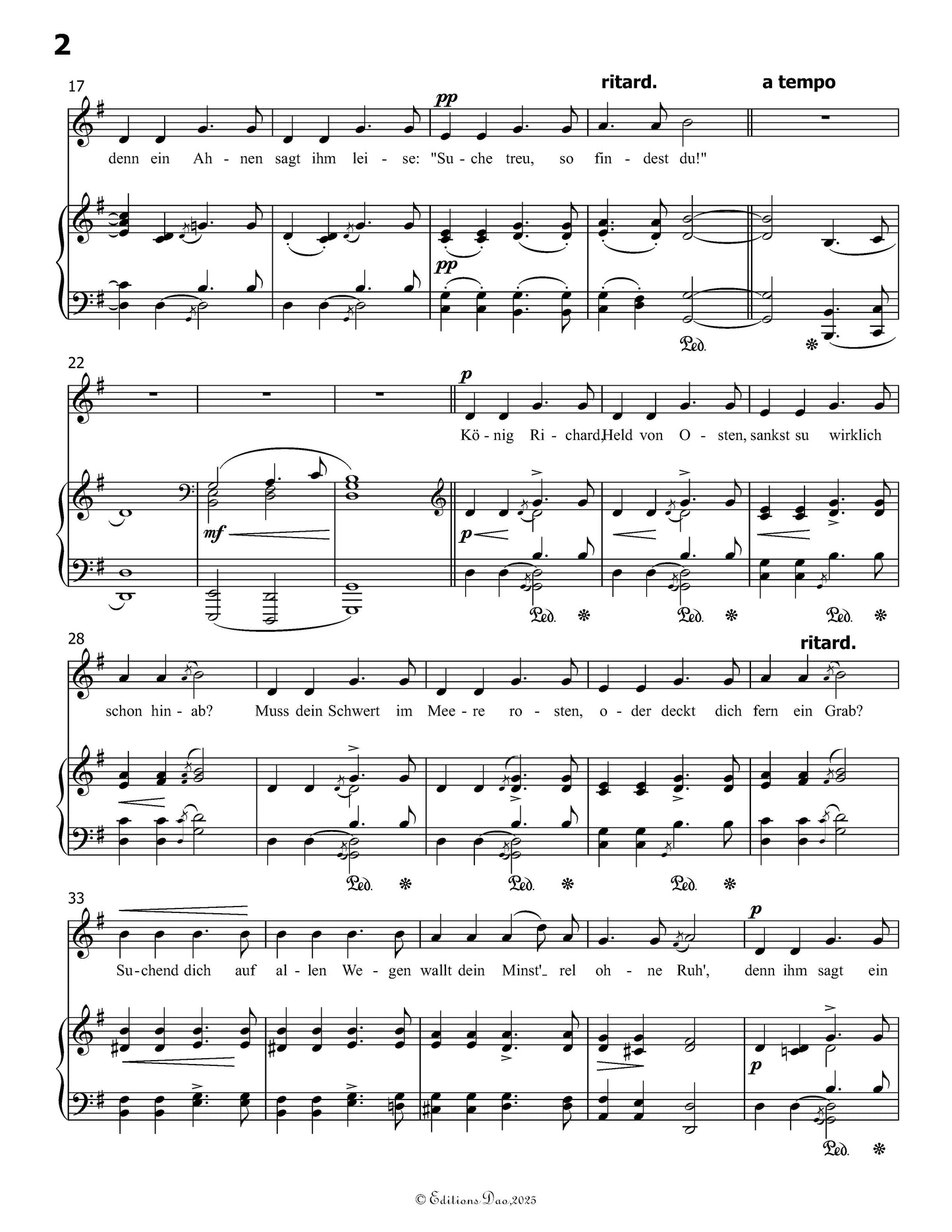 Blondels Lied, by R. Schumann