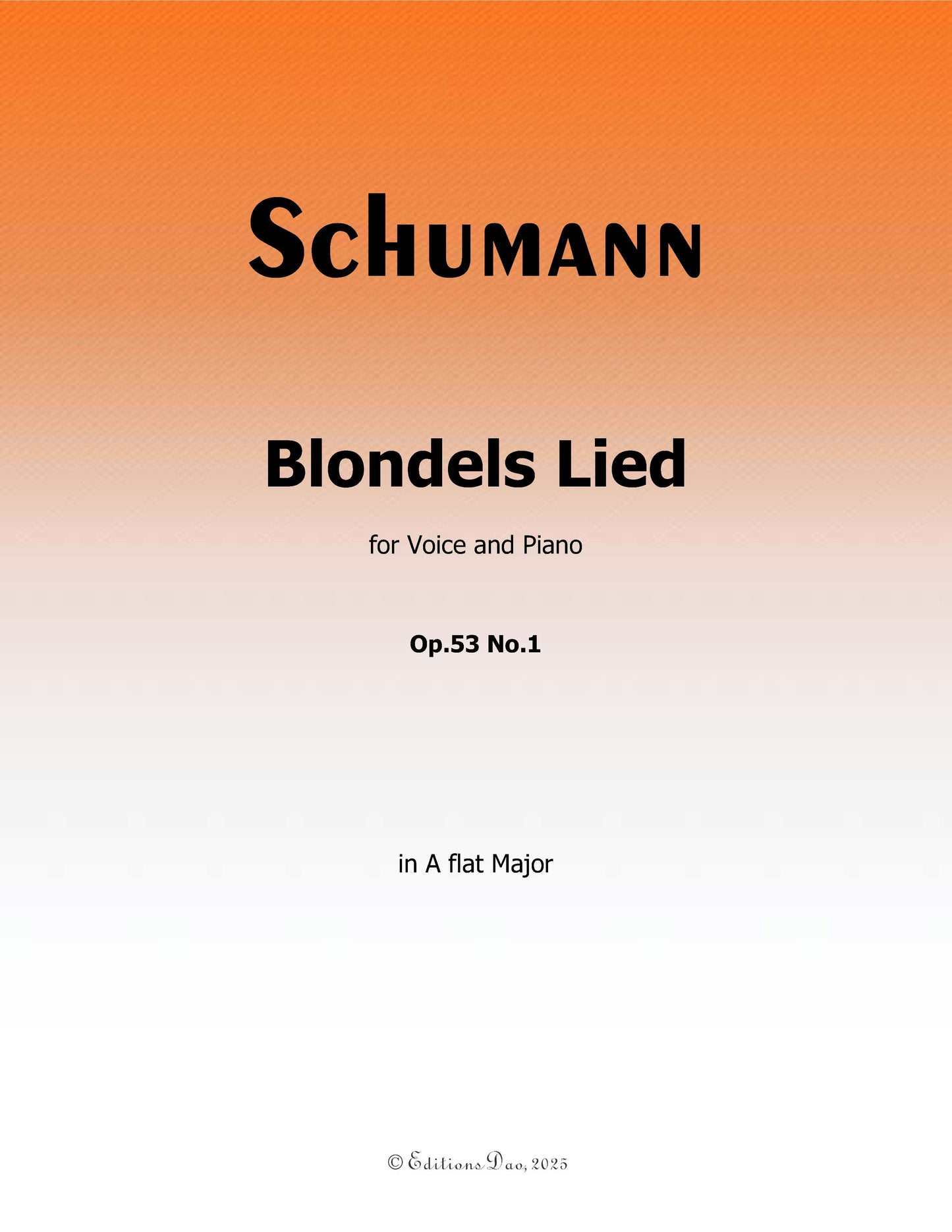 Blondels Lied, by R. Schumann