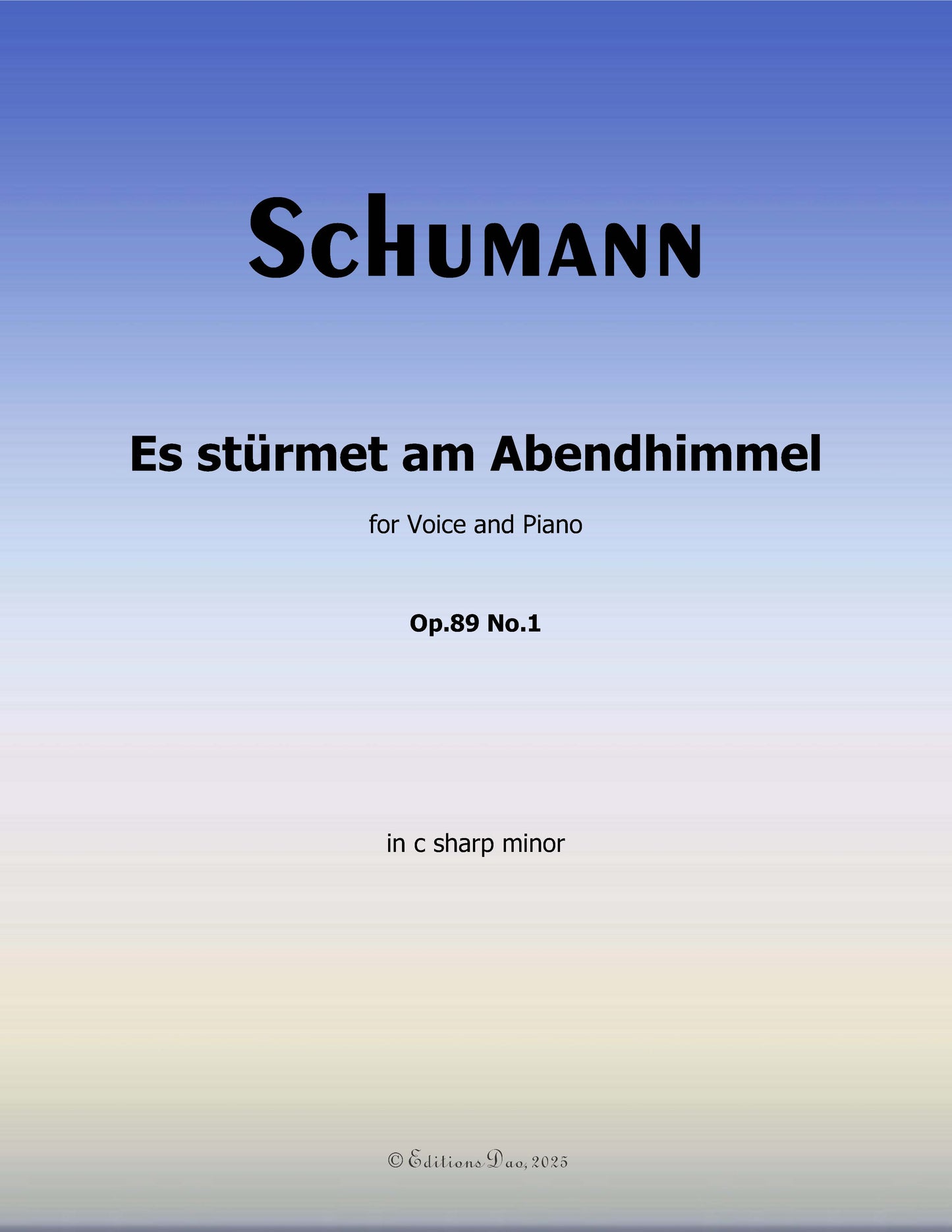 Es sturmet am Abendhimmel, by R. Schumann