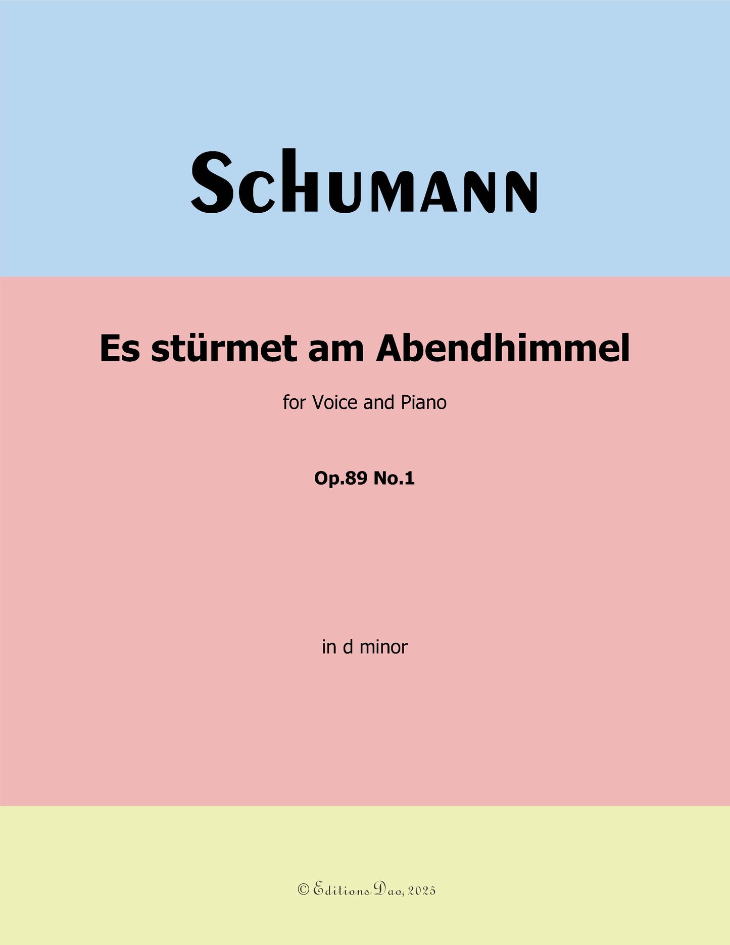 Es sturmet am Abendhimmel, by R. Schumann