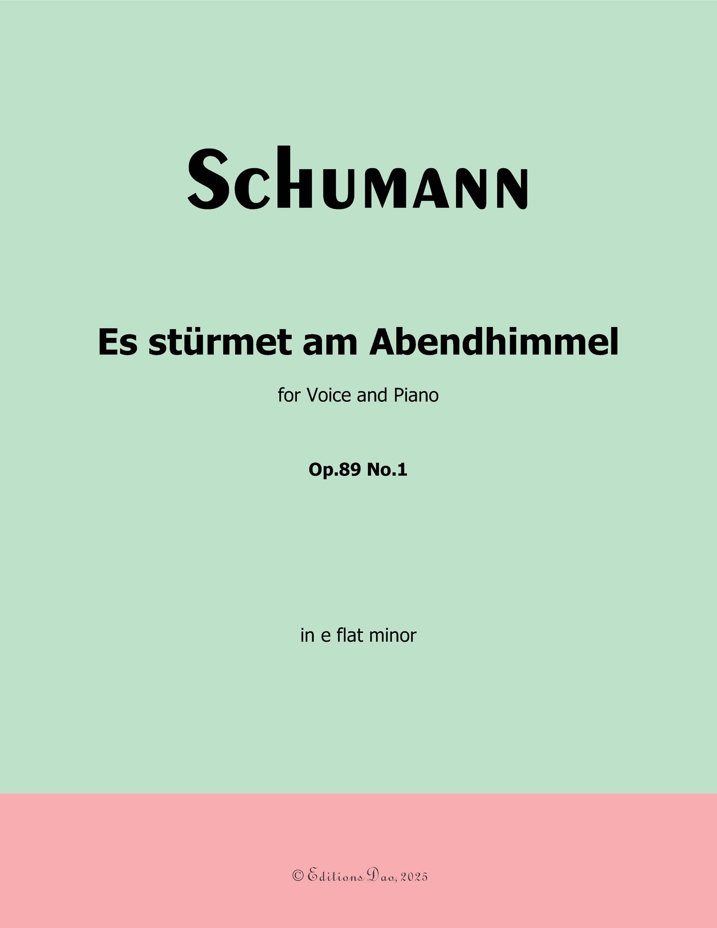 Es sturmet am Abendhimmel, by R. Schumann