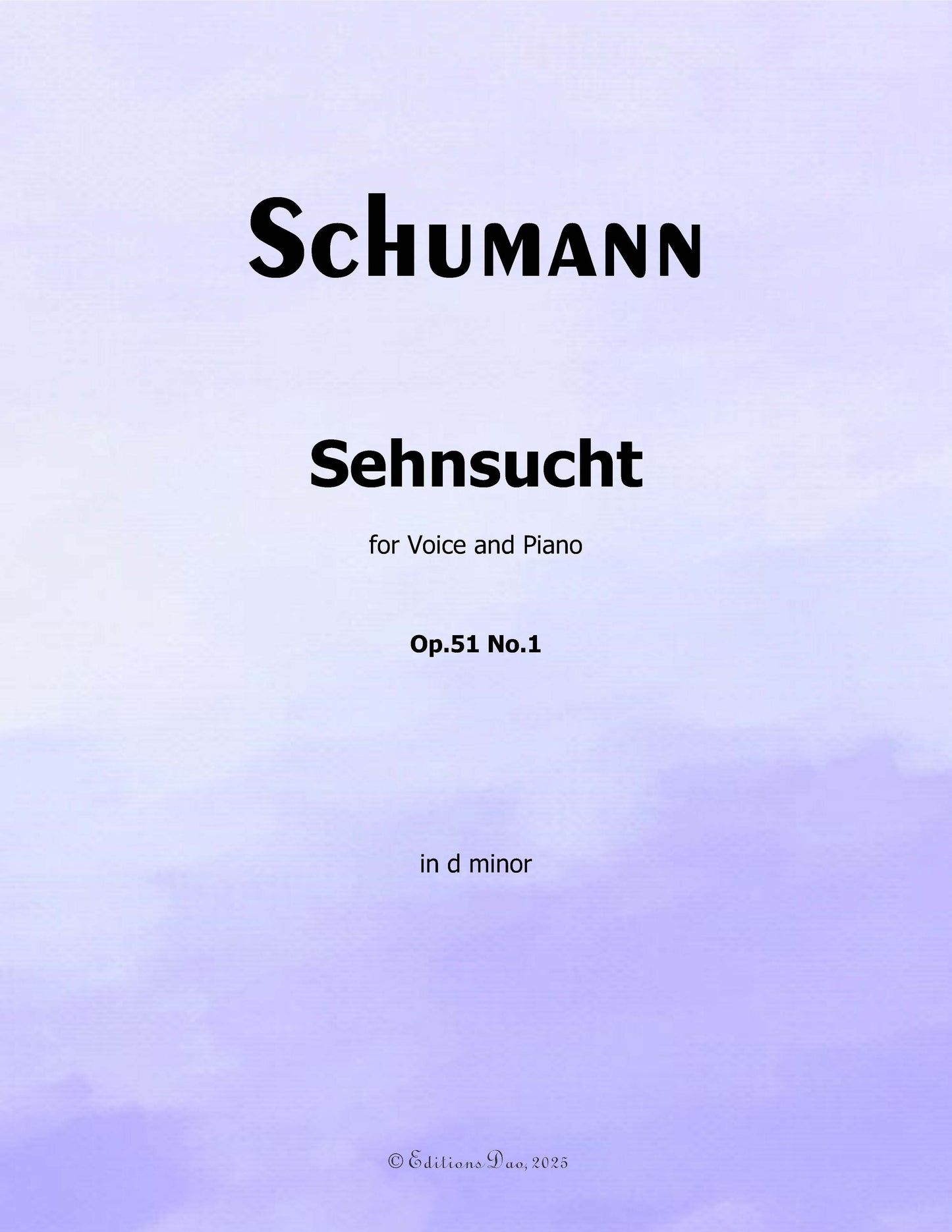 Sehnsucht, by R. Schumann