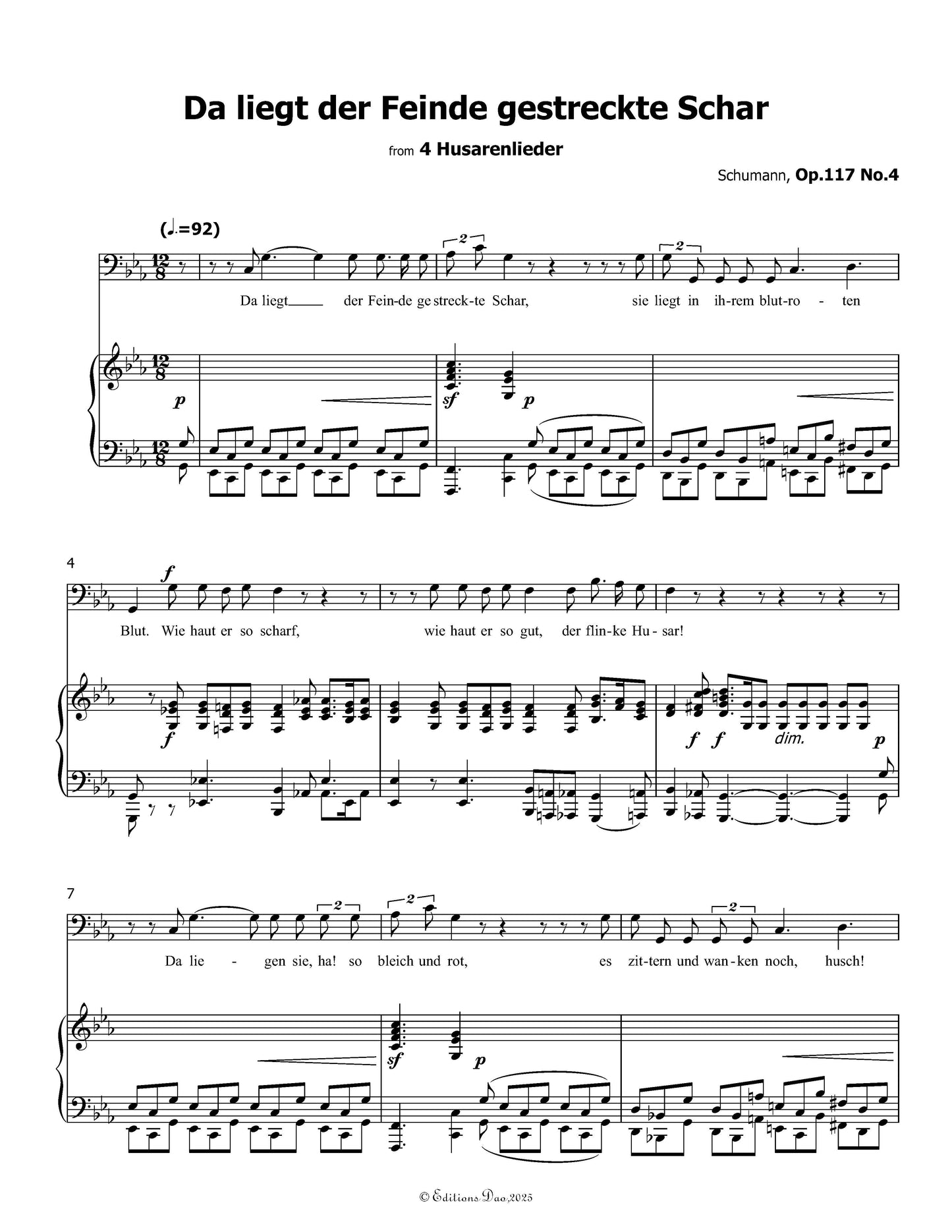Da liegt der Feinde gestreckte Schar, by R. Schumann