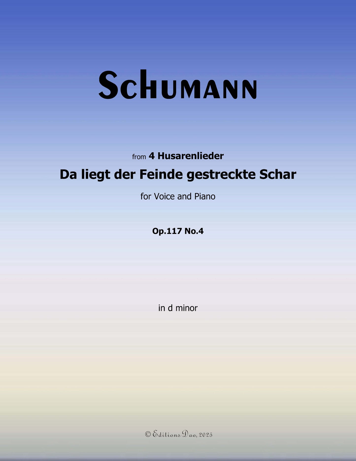 Da liegt der Feinde gestreckte Schar, by R. Schumann