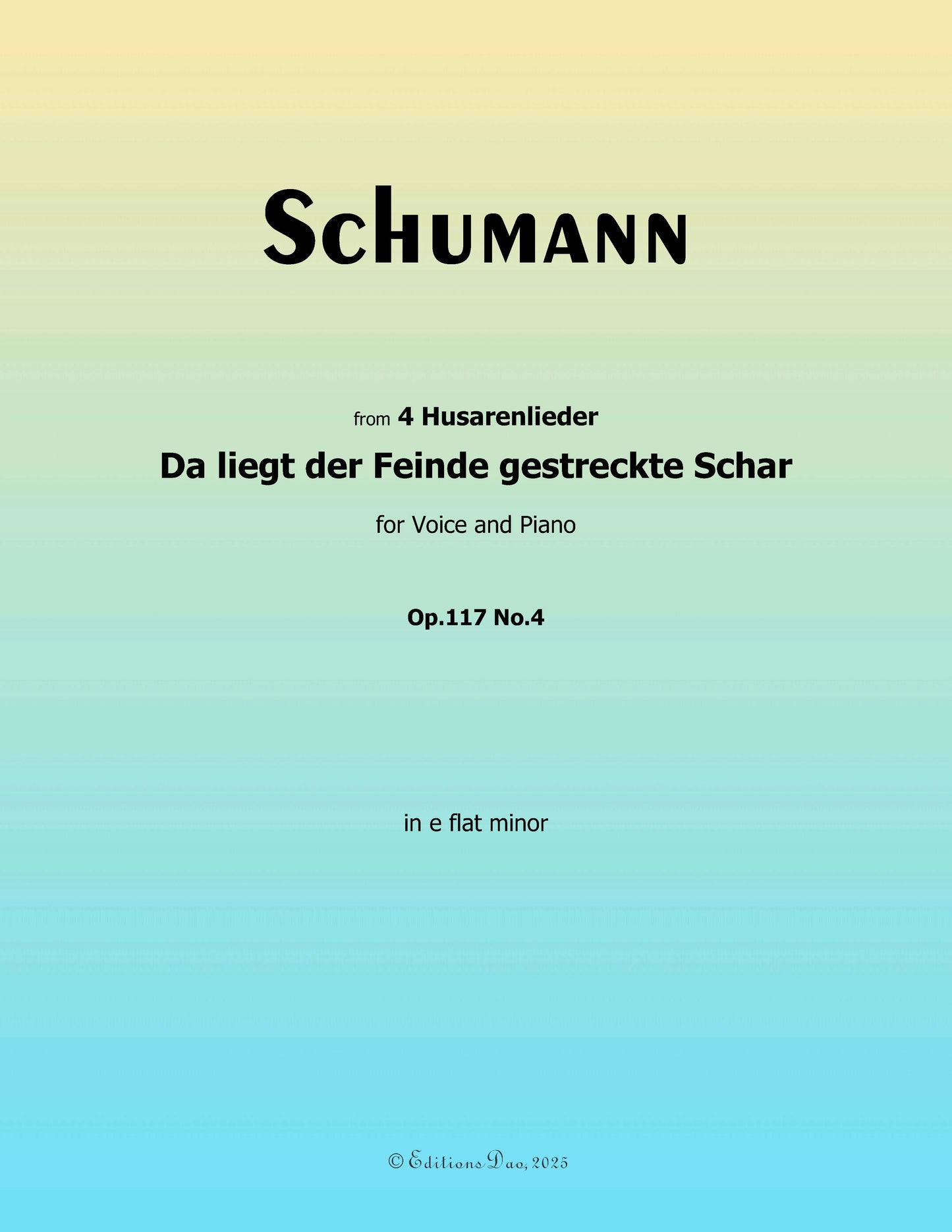 Da liegt der Feinde gestreckte Schar, by R. Schumann