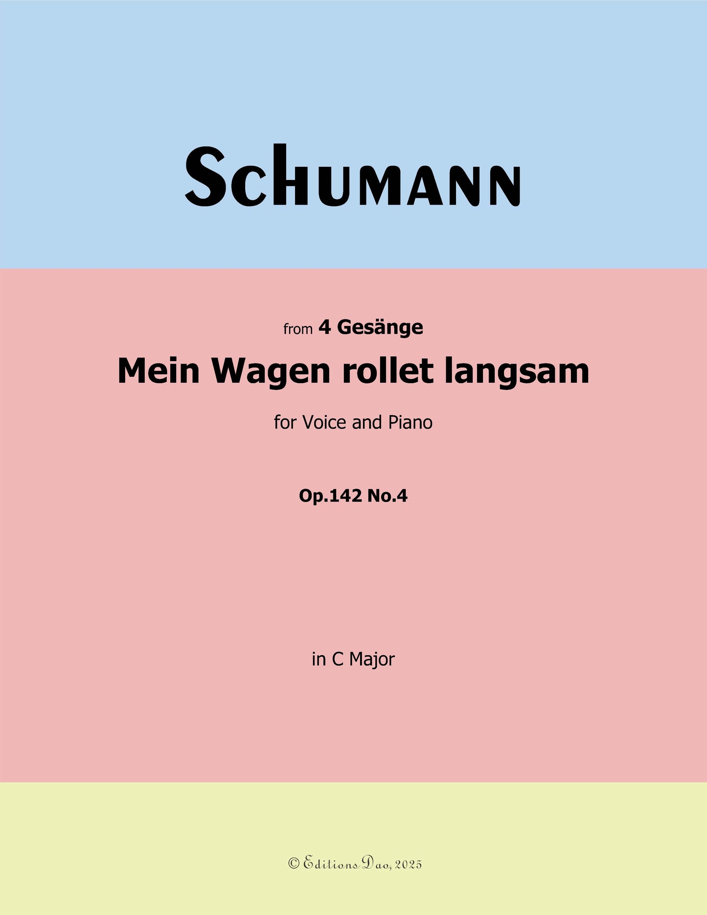 Mein Wagen rollet langsam, by R. Schumann