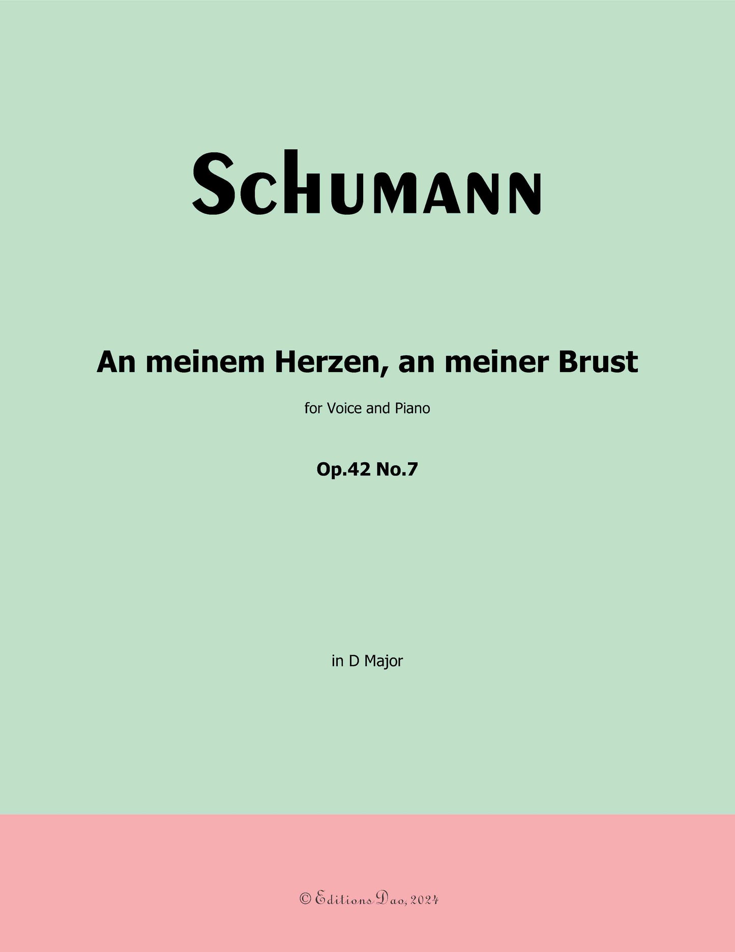 An meinem Herzen,an meiner Brust, by R. Schumann