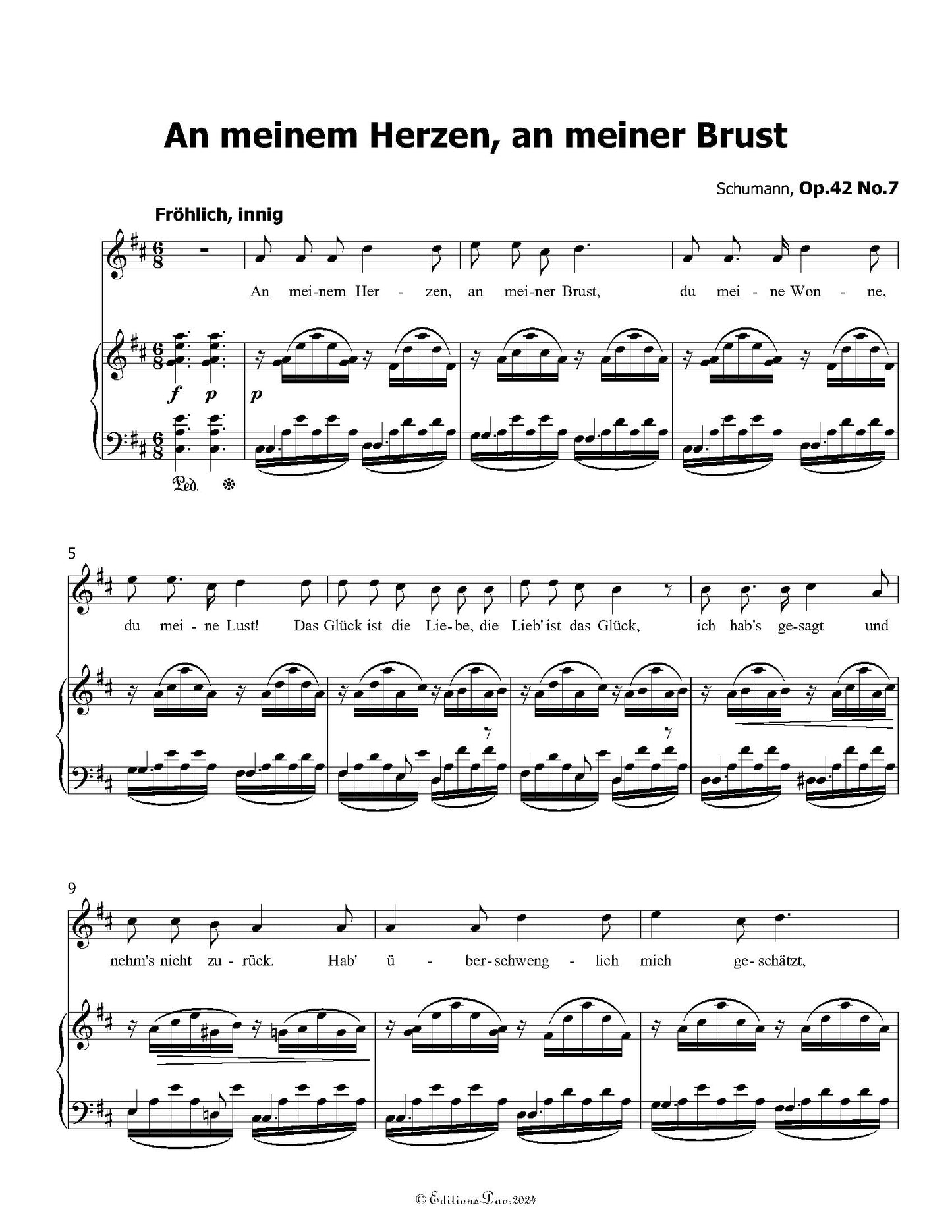 An meinem Herzen,an meiner Brust, by R. Schumann
