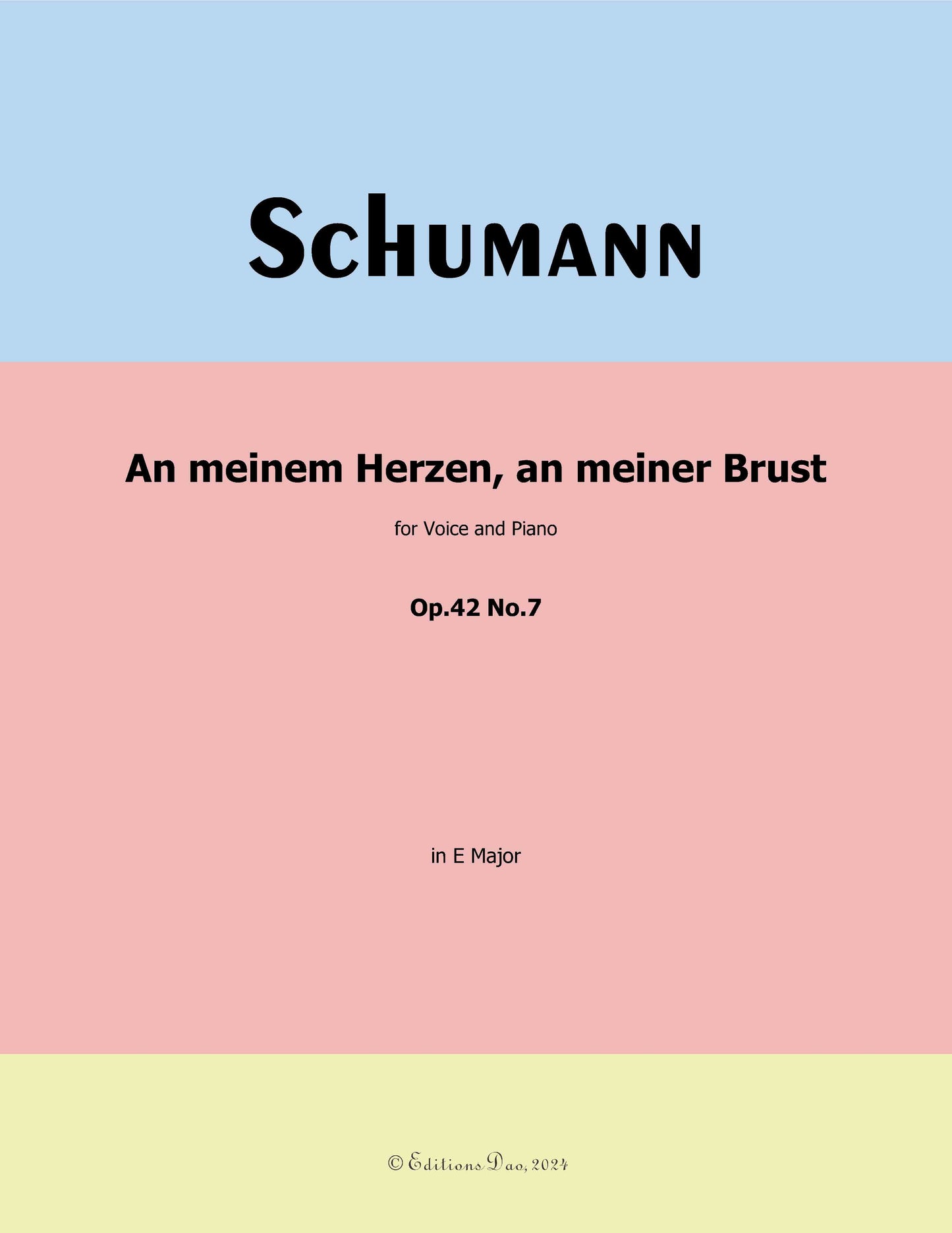 An meinem Herzen,an meiner Brust, by R. Schumann