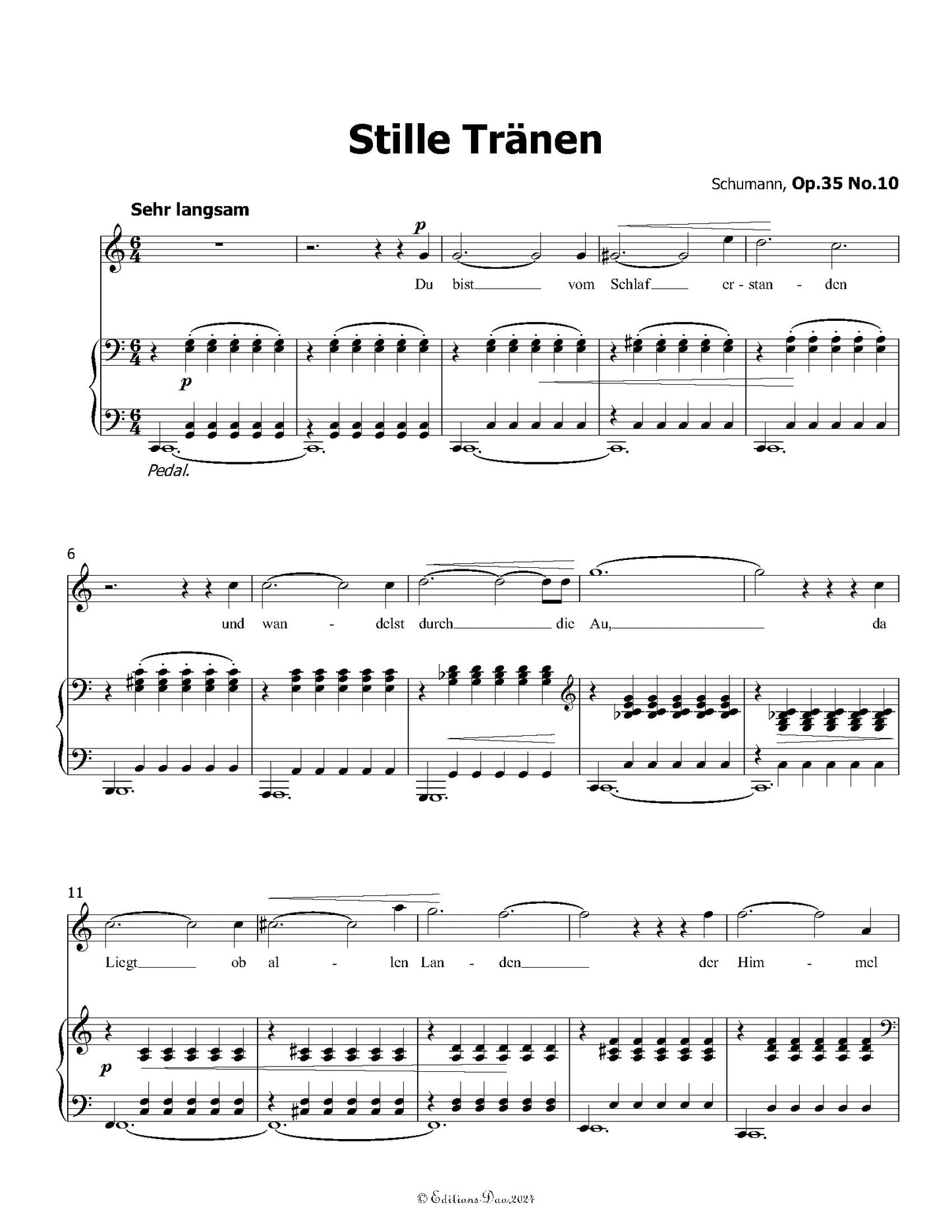 Stille Tranen, by R. Schumann