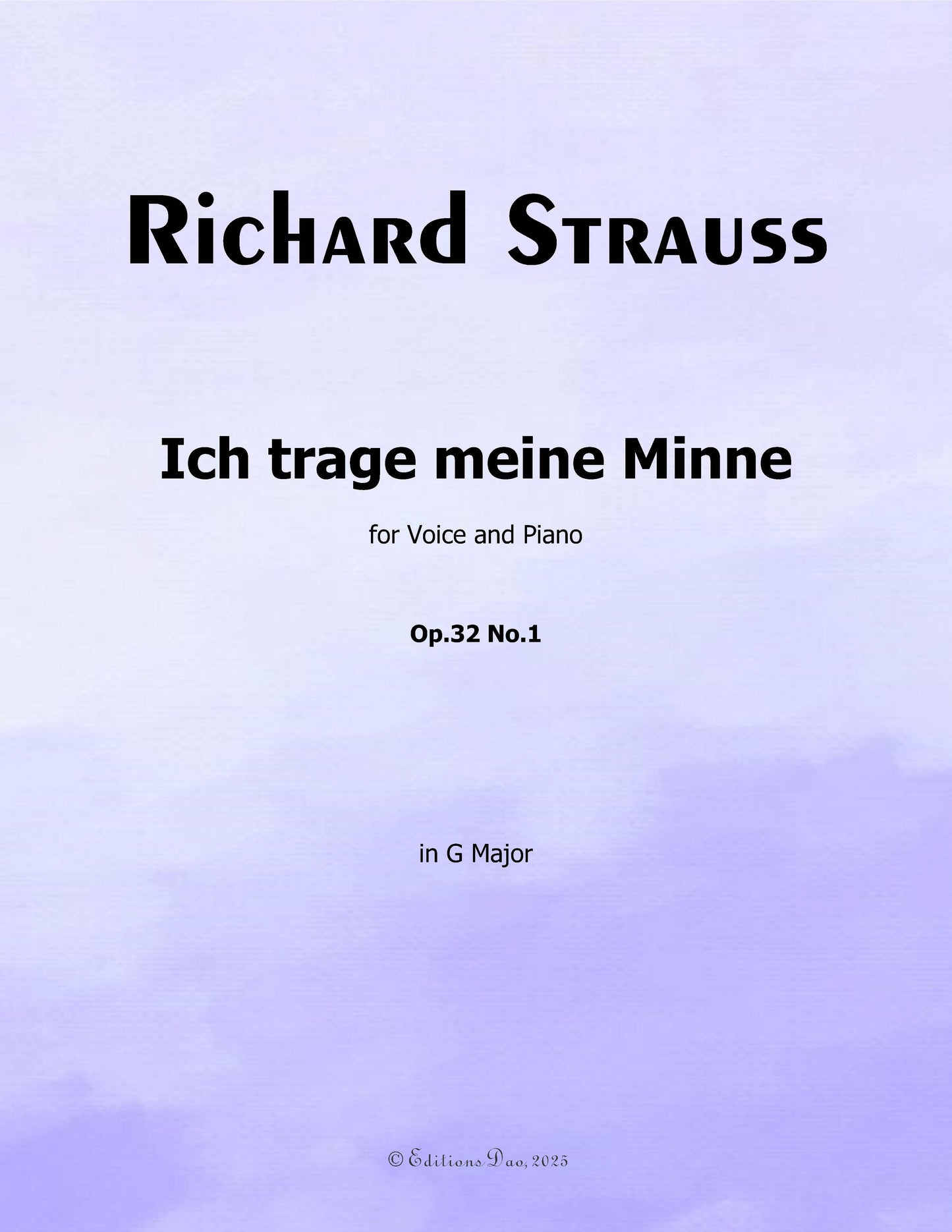 Ich trage meine Minne, by Richard Strauss