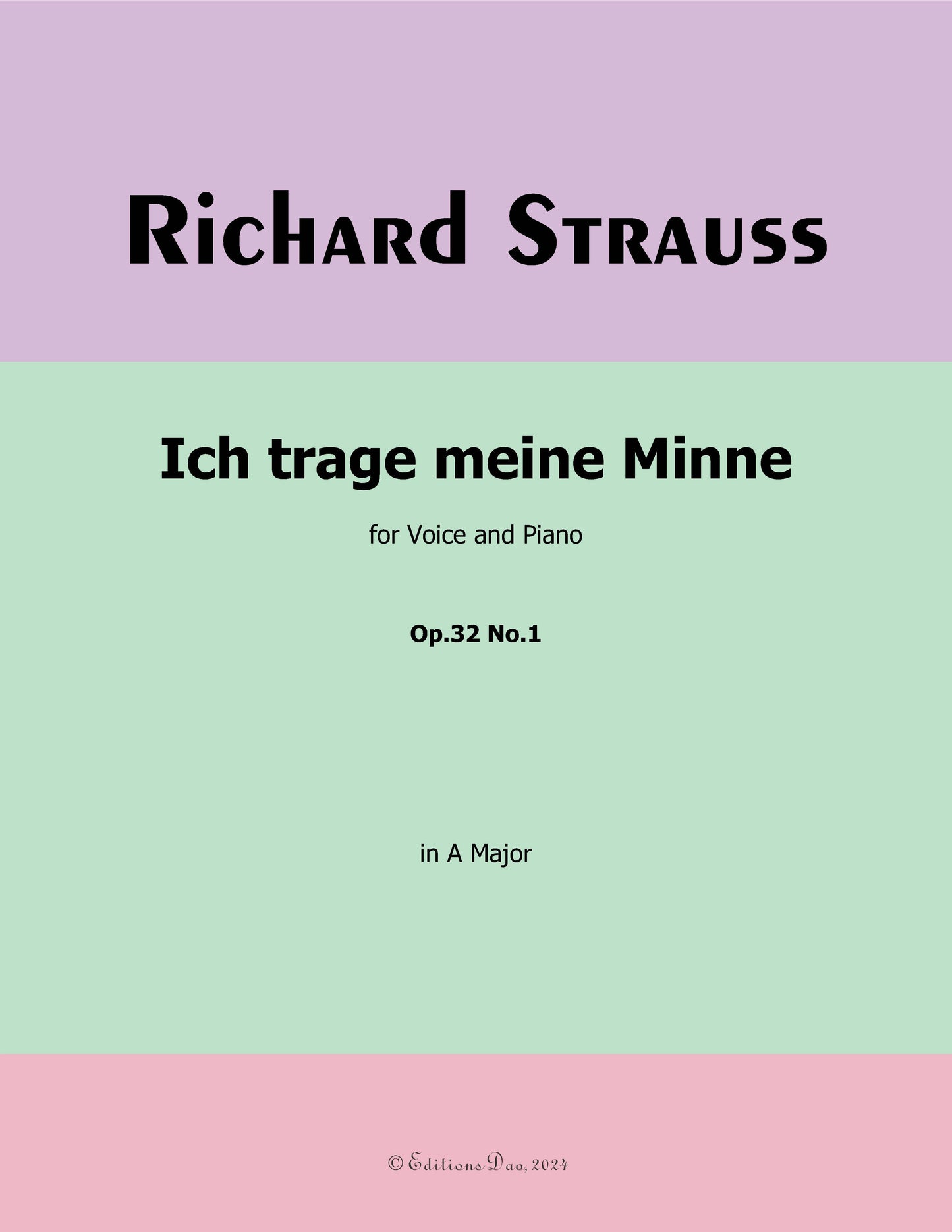 Ich trage meine Minne, by Richard Strauss