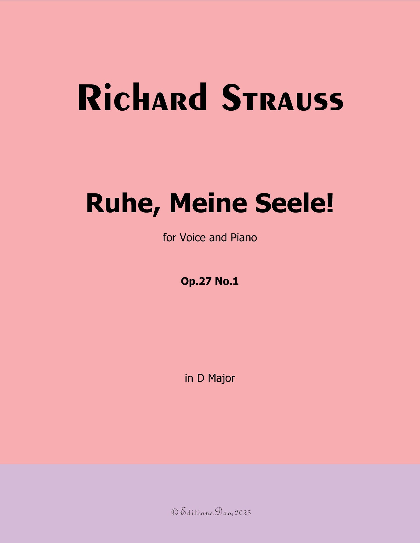 Ruhe,Meine Seele!, by Richard Strauss