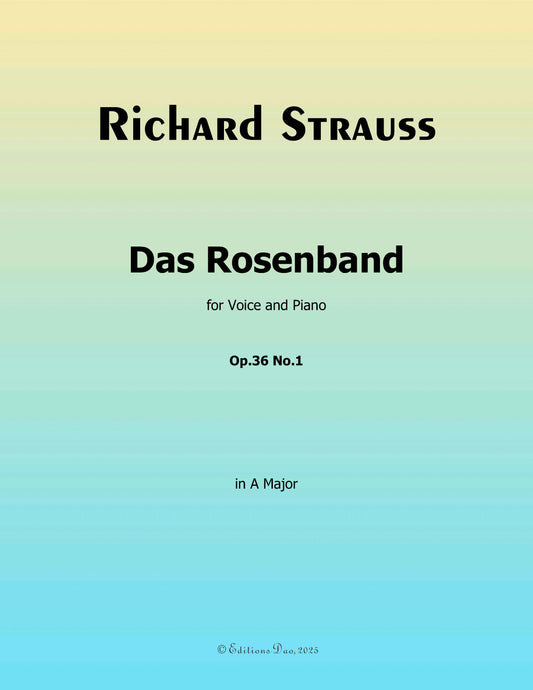 Das Rosenband, by Richard Strauss