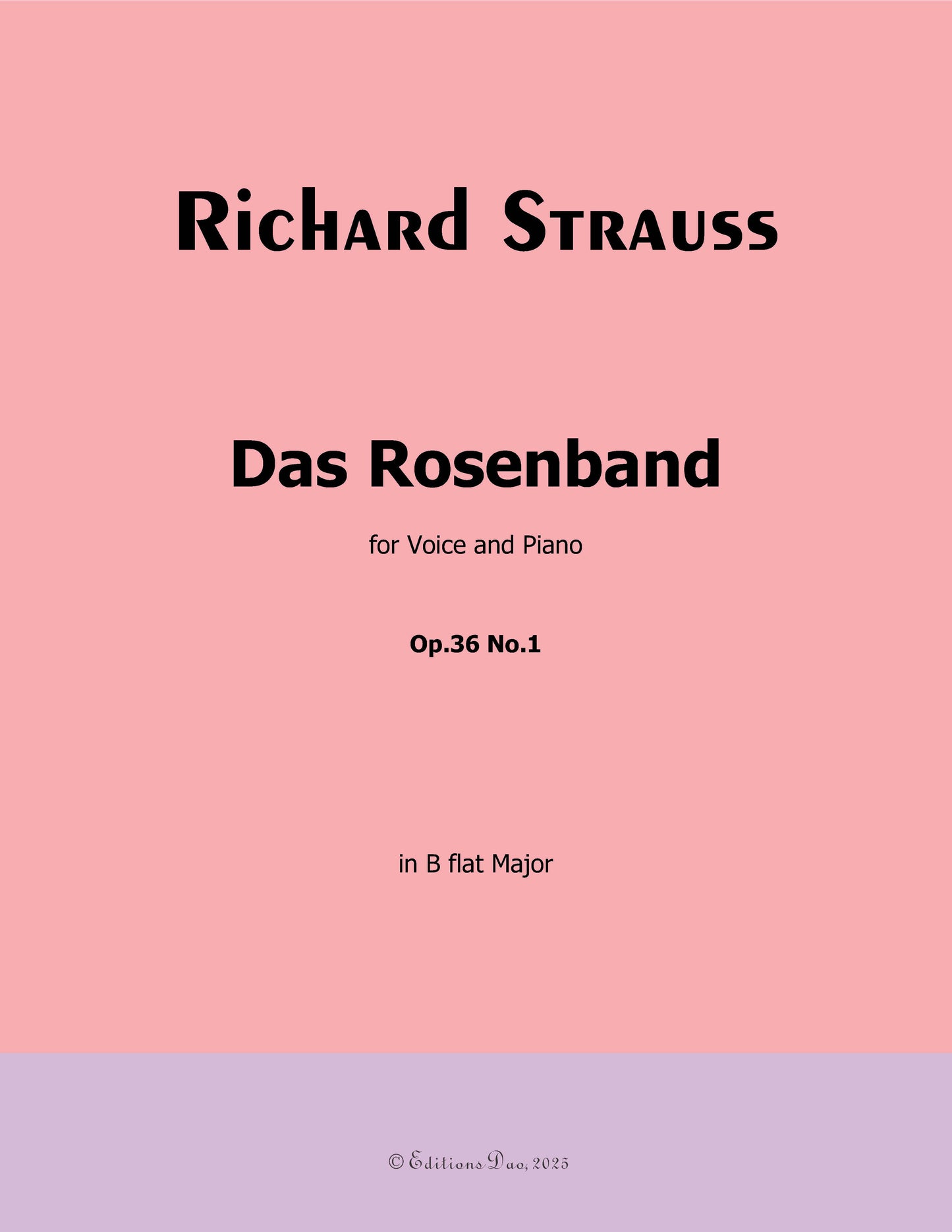Das Rosenband, by Richard Strauss