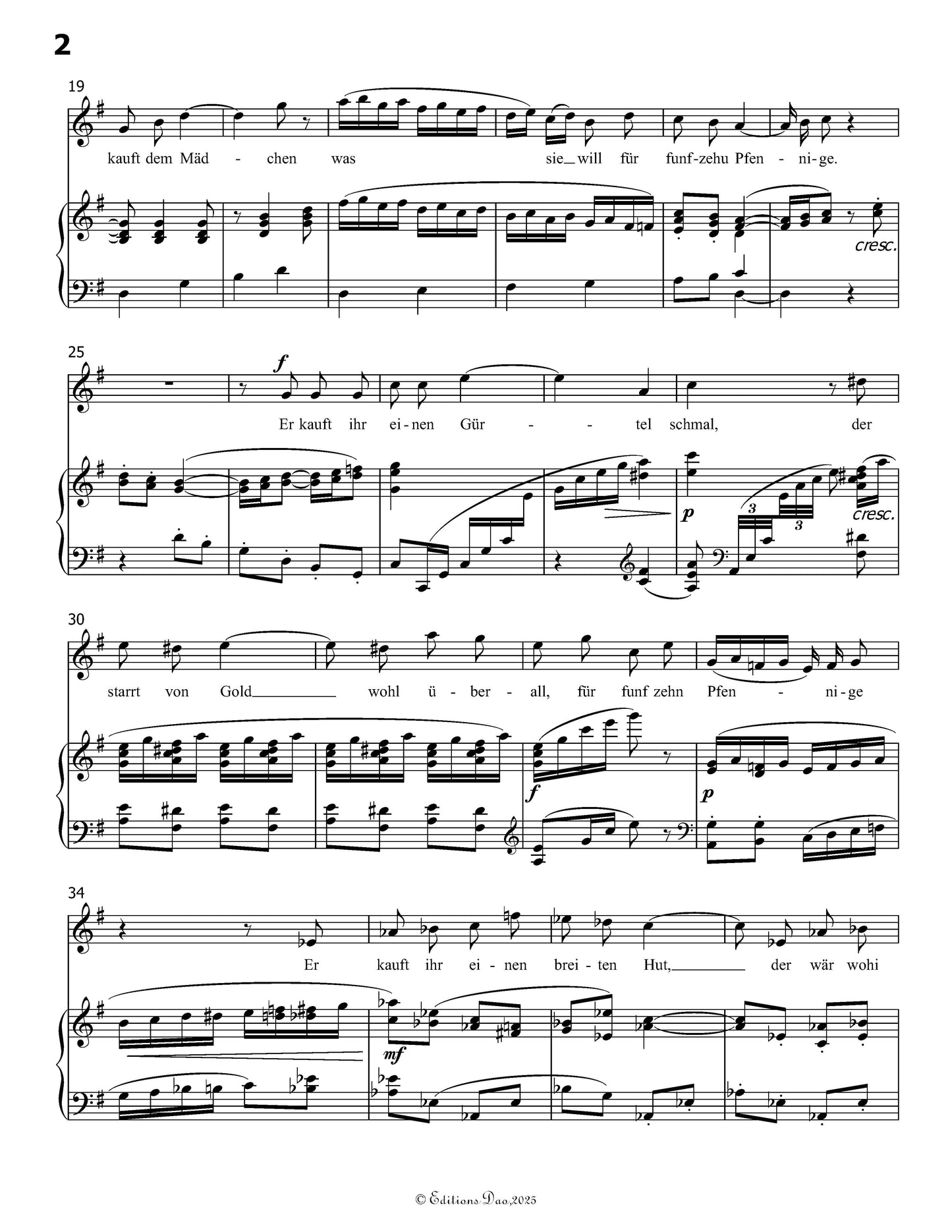 Fur Funfzehn Pfennige, by Richard Strauss