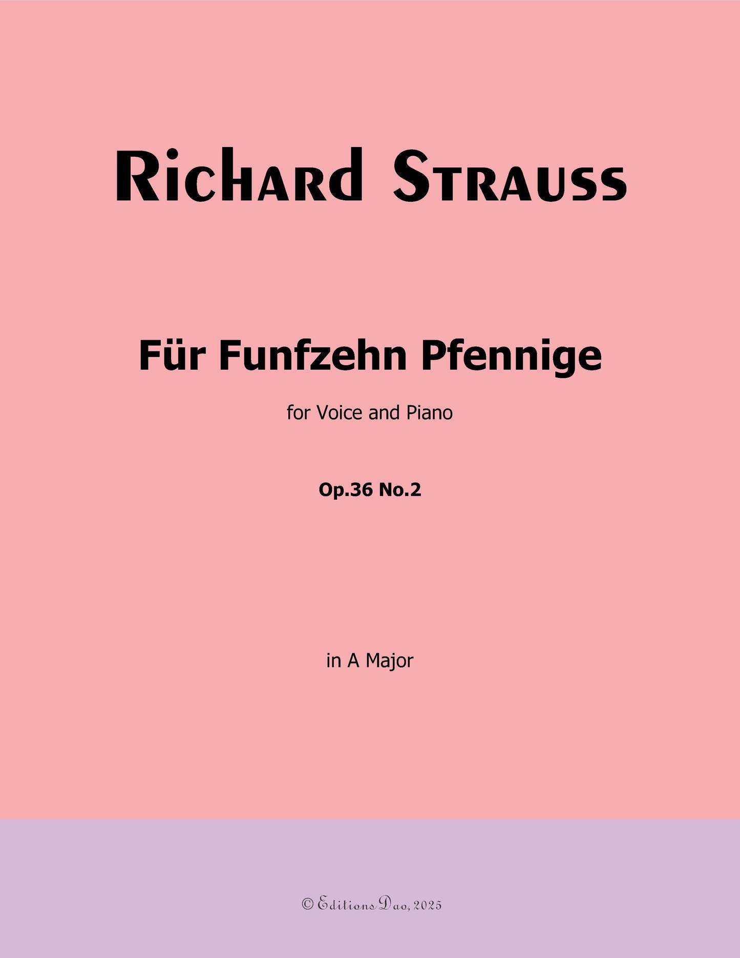 Fur Funfzehn Pfennige, by Richard Strauss