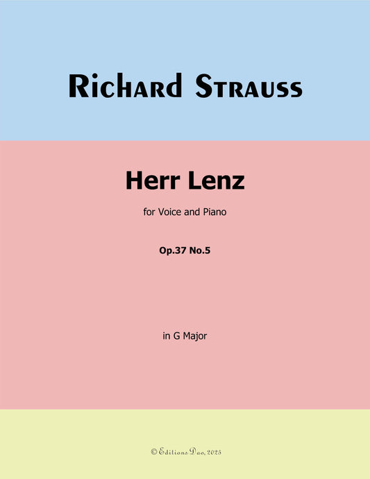 Herr Lenz, by Richard Strauss