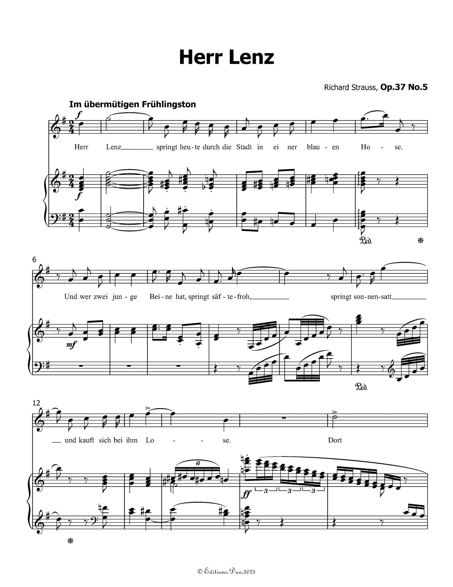 Herr Lenz, by Richard Strauss
