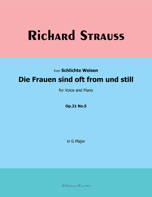 Die Frauen sind oft from und still, by Richard Strauss