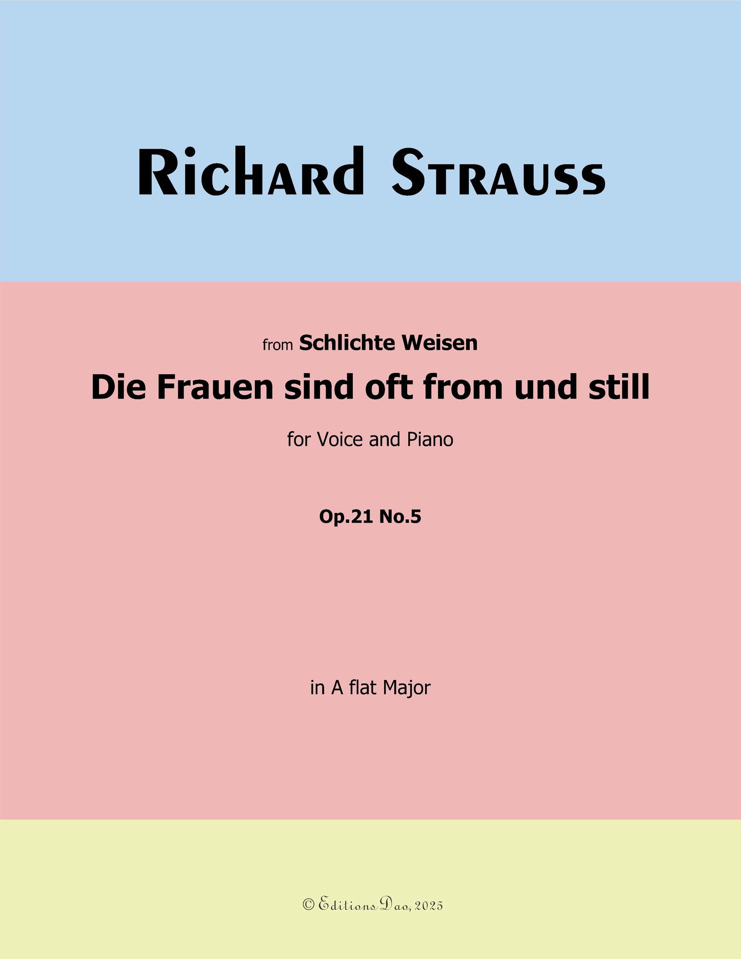 Die Frauen sind oft from und still, by Richard Strauss
