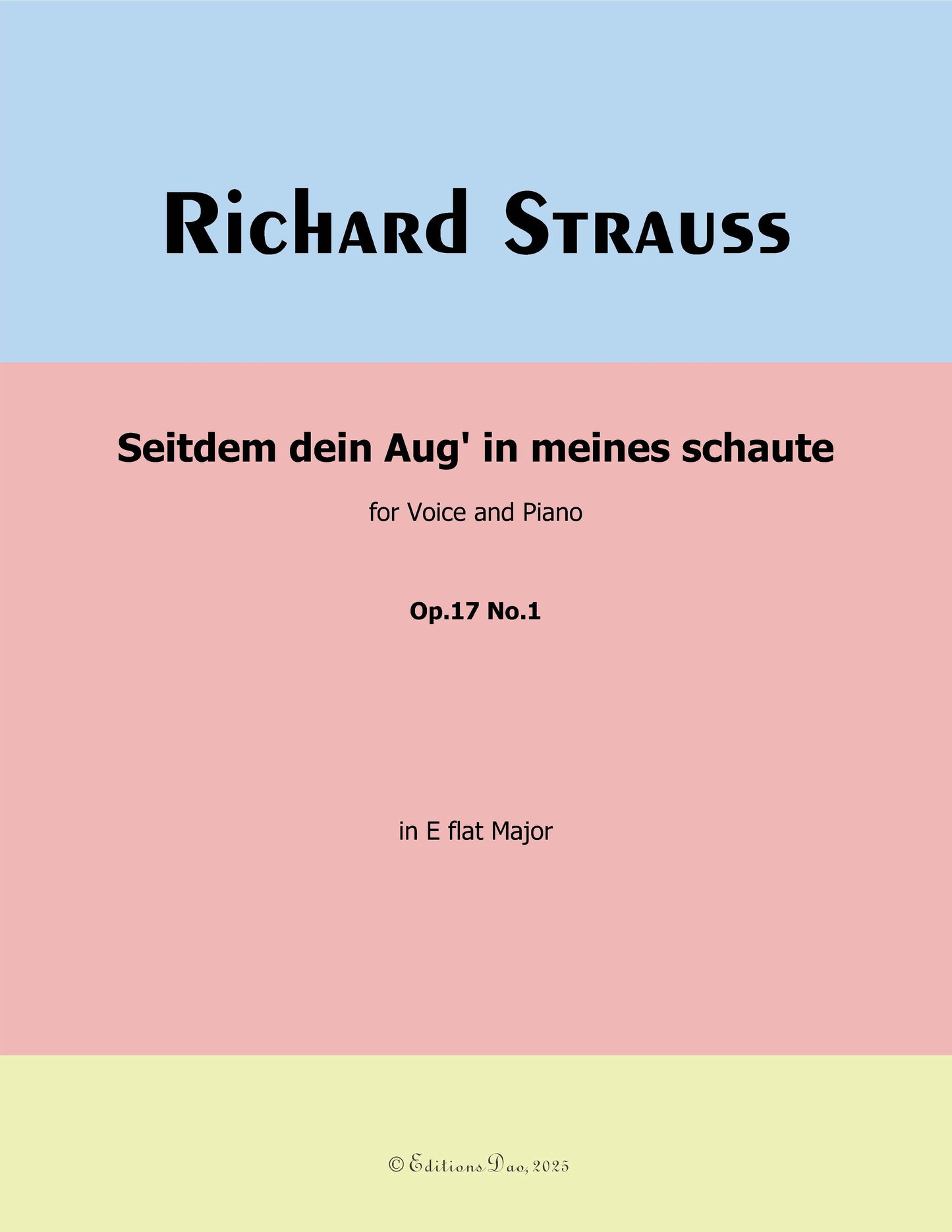 Seitdem dein Aug' in meines schaute, by Richard Strauss