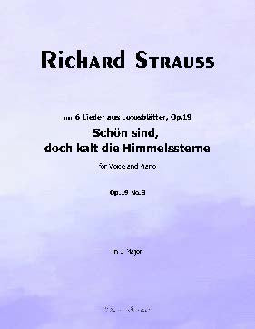 Schön sind,doch kalt die Himmelssterne, by Richard Strauss