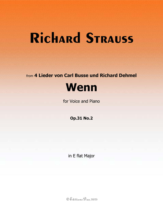 Wenn, by Richard Strauss