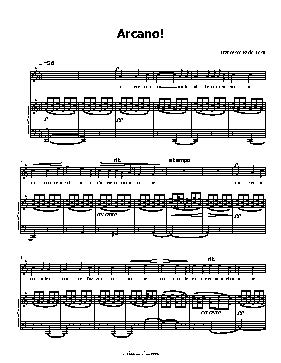 Arcano!, by F. P. Tosti