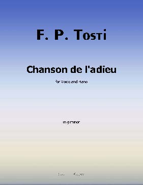 Chanson de ladieu, by F. P. Tosti