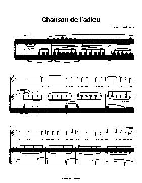 Chanson de ladieu, by F. P. Tosti
