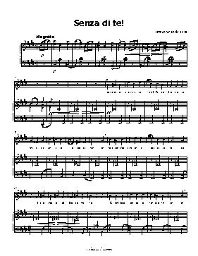 Senza di te!, by F. P. Tosti