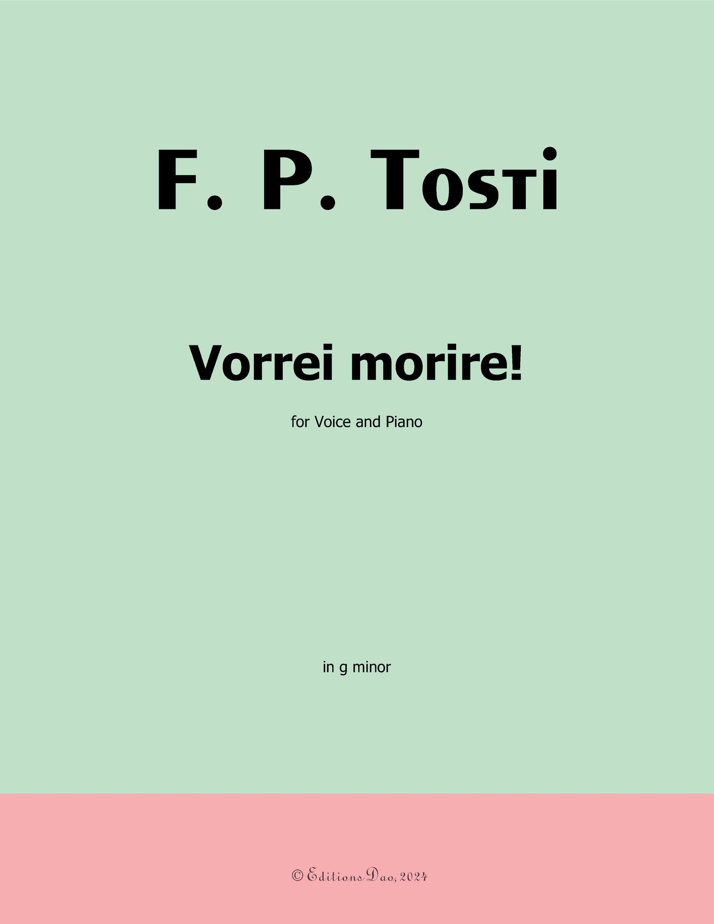 Vorrei morire!, by F. P. Tosti