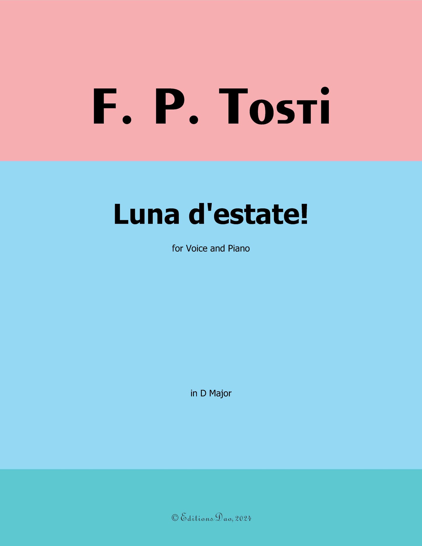 Luna destate!, by F. P. Tosti