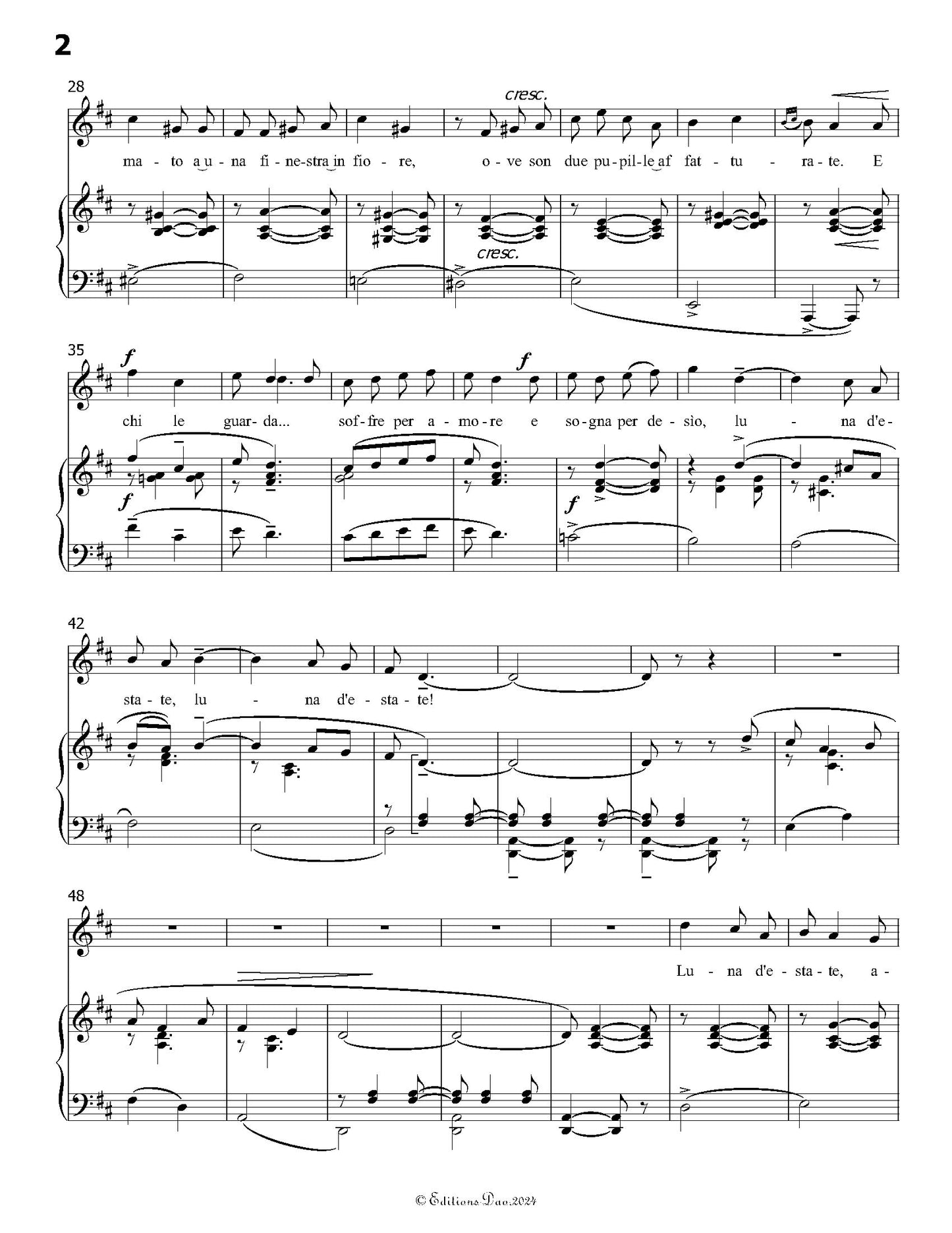 Luna destate!, by F. P. Tosti