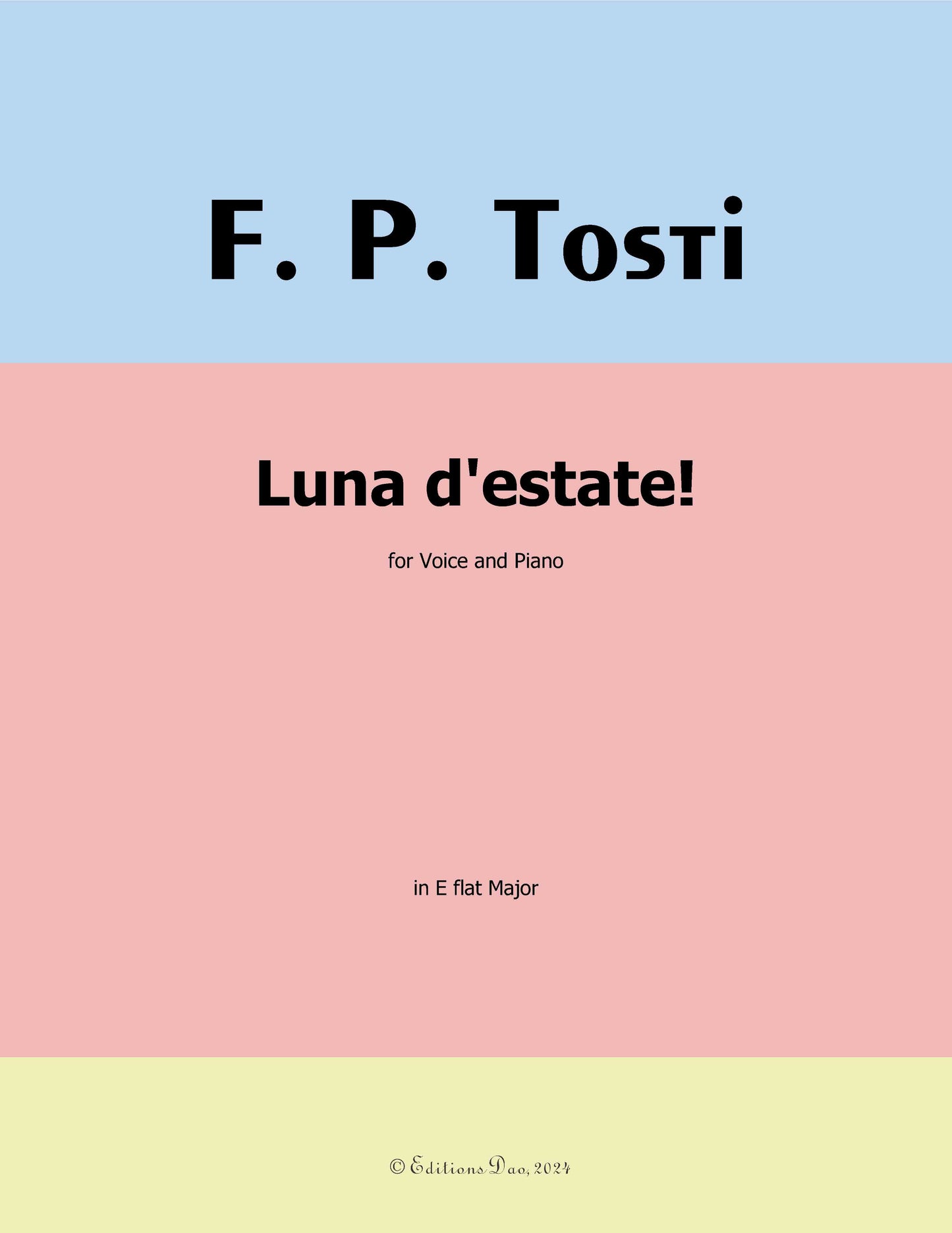 Luna destate!, by F. P. Tosti