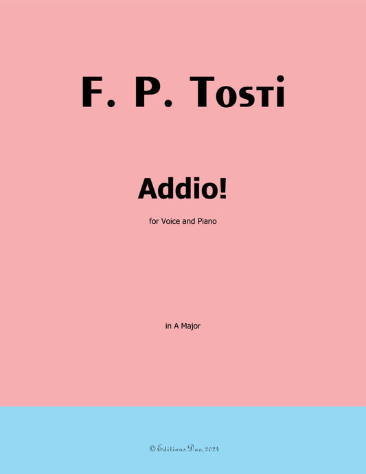 Addio!, by F. P. Tosti