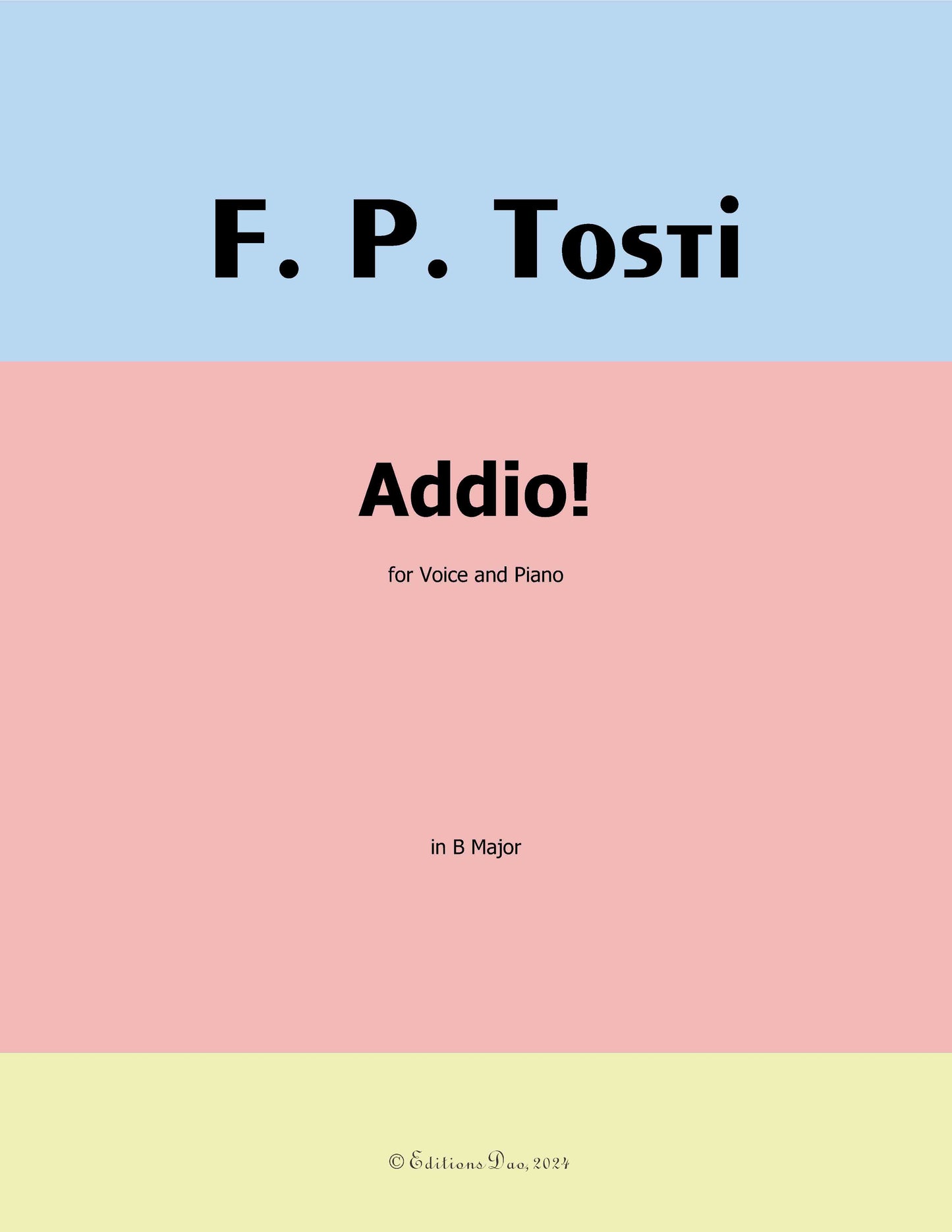 Addio!, by F. P. Tosti