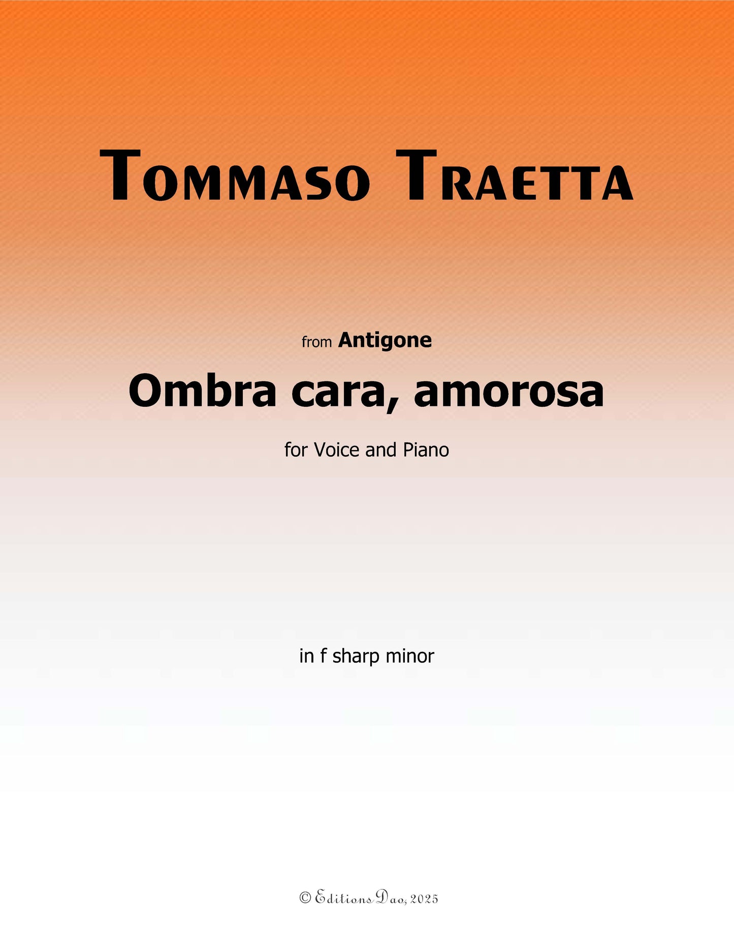 Ombra cara,amorosa, by Traetta
