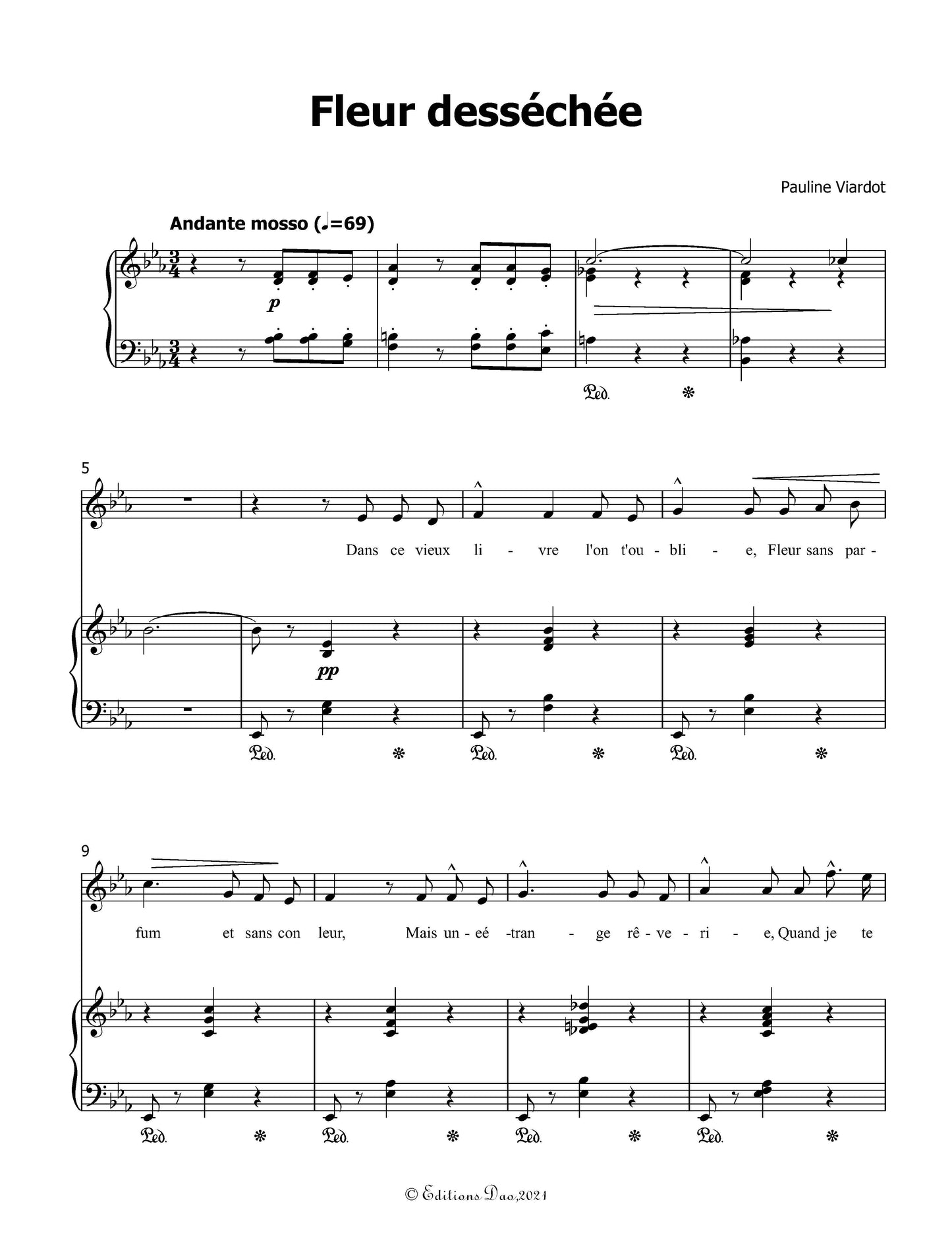 Fleur dessechee, by Pauline Viardot