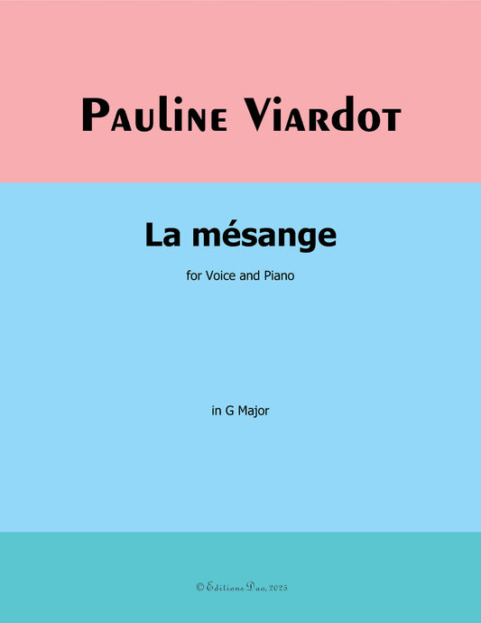 La mesange, by Pauline Viardot
