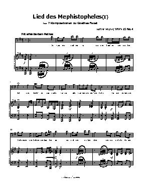 Lied des Mephistopheles(I), by R. Wagner