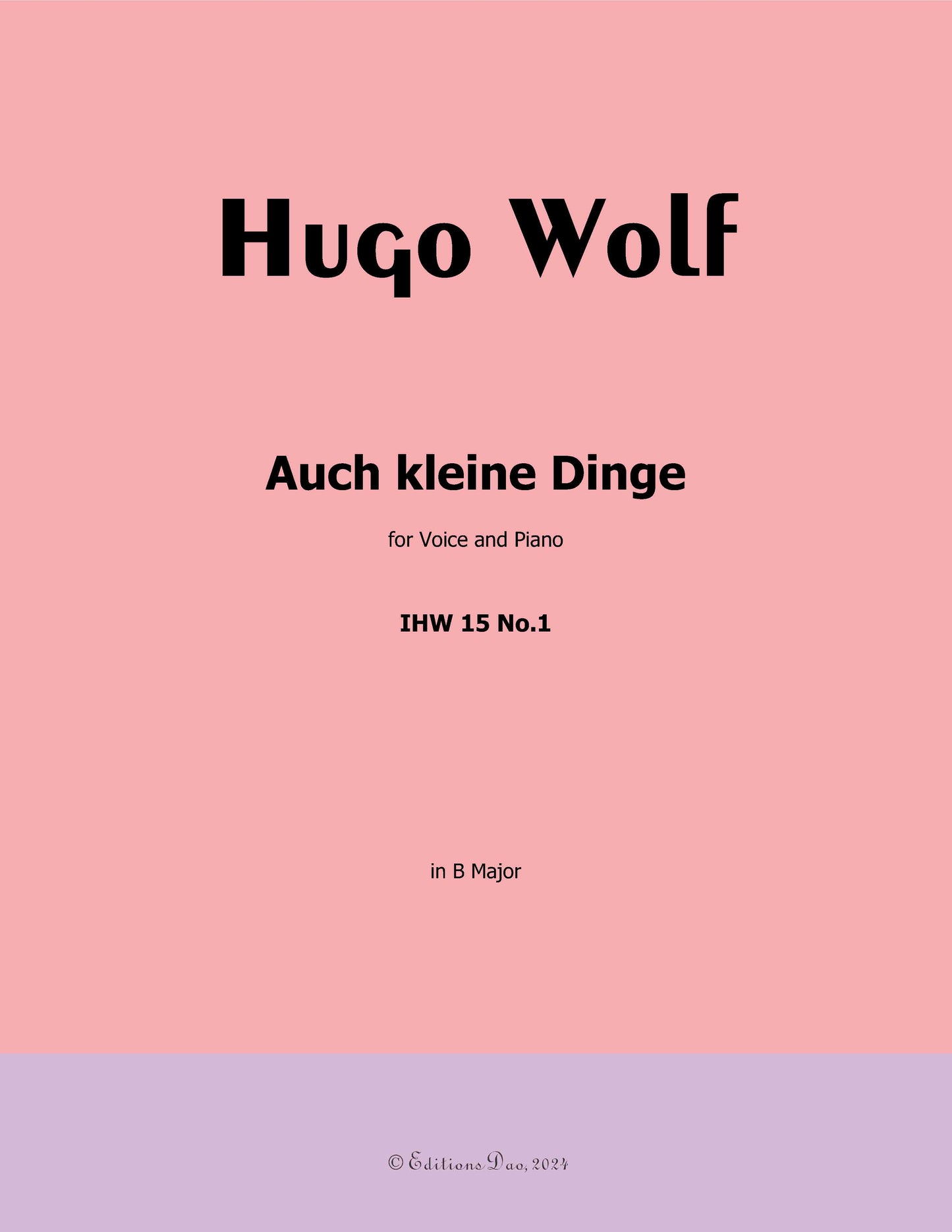 Auch kleine Dinge, by H. Wolf